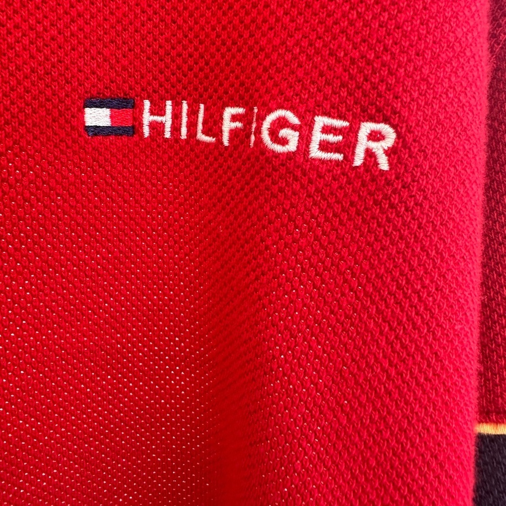 Tommy Hilfiger Red and Navy Long Sleeve Shirt - Picture 4 of 4